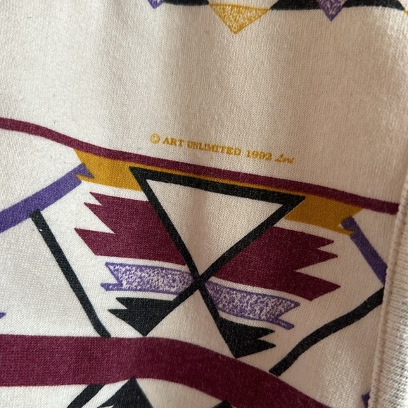 Vintage 1992 Southwestern Allover Print Sweatshirt - Picture 2 of 5